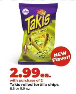 Hy-Vee Takis Rolled Tortilla Chips offer