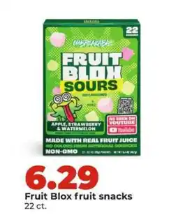 Hy-Vee Fruit Blox fruit snacks offer