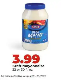 Hy-Vee Kraft Mayonnaise offer