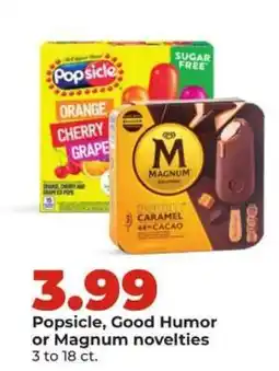 Hy-Vee Popsicle, Good Humor or Magnum novelties offer