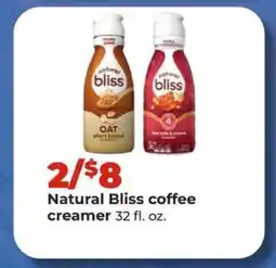 Hy-Vee Natural Bliss coffee creamer offer