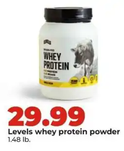 Hy-Vee Levels whey protein powder offer