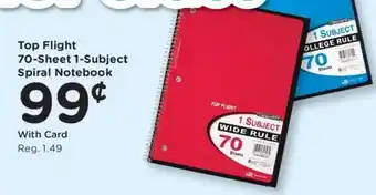 Top Flight 70-Sheet 1-Subject Spiral Notebook