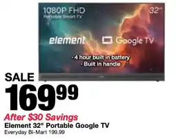 Bi-Mart Element 32" Portable Google TV offer