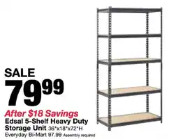 Bi-Mart Edsal 5-Shelf Heavy Duty Storage Unit offer