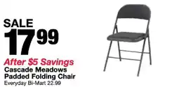 Bi-Mart Cascade Meadows Padded Folding Chair offer