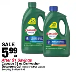 Bi-Mart Cascade Dishwasher Detergent Gel offer