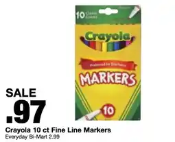Bi-Mart Crayola fine line markers offer