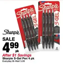 Bi-Mart Sharpie S-Gel Pen offer
