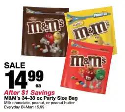 Bi-Mart M&M's Party Size Bag offer