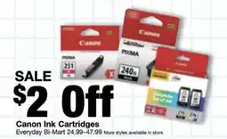 Bi-Mart Canon Ink Cartridges offer