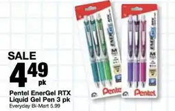 Bi-Mart Pentel EnerGel RTX Liquid Gel Pen offer