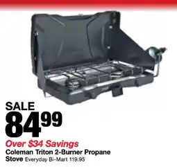Bi-Mart Coleman Triton 2-Burner Propane Stove offer