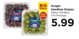 Food 4 Less Kroger seedless grapes offer
