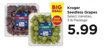 Food 4 Less Kroger seedless grapes offer