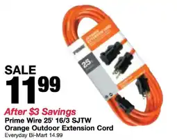 Bi-Mart Prime Wire Orange Outdoor Extension Cord offer