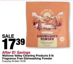 Bi-Mart Wallowa Valley Cleaning Products Fragrance Free Dishwashing Powder offer