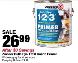 Bi-Mart Zinsser Bulls Eye 1·2·3 Gallon Primer offer