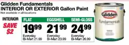 Bi-Mart Glidden Fundamentals Interior or Exterior Gallon Paint offer