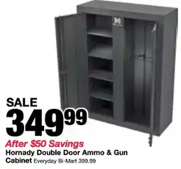 Bi-Mart Hornady double door ammo & gun cabinet offer