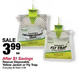 Bi-Mart Rescue Disposable Yellow Jacket or Fly Trap offer