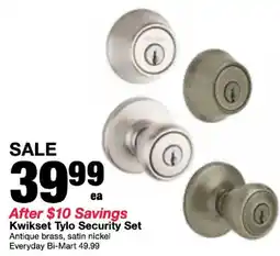 Bi-Mart Kwikset Tylo Security Set offer