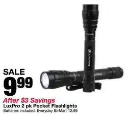 Bi-Mart LuxPro 2 pk Pocket Flashlights offer