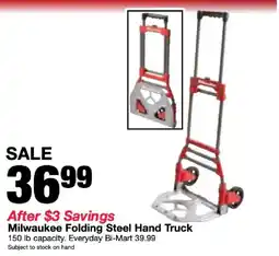 Bi-Mart Milwaukee Folding Steel Hand Truck offer