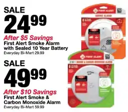 Bi-Mart First Alert Smoke Alarm offer