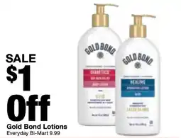 Bi-Mart Gold Bond Lotions offer