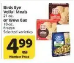 Vons Birds Eye Voila! Meals or Wow Bao offer