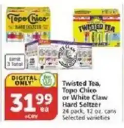 Vons Twisted Tea, Topo Chico or White Claw Hard Seltzer offer