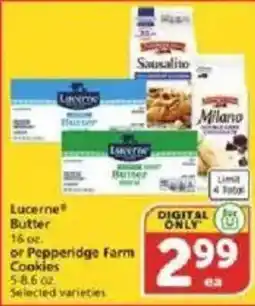 Vons Lucerne Butter or Pepperidge Farm Cookies offer