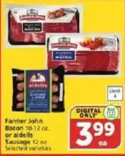 Vons Farmer John Bacon or Sausage offer