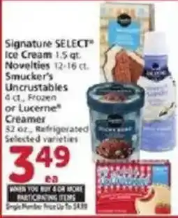 Vons Signature Select ice cream offer