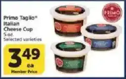 Vons Primo Taglio Italian Cheese Cup offer