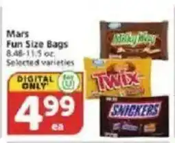 Vons Mars Fun Size Bags offer