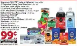 Vons Signature Select Soda or Mixers offer