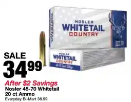 Bi-Mart Nosler 45-70 Whitetail Ammo offer