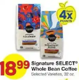 United Supermarkets Signature SELECT Whole Bean Coffee offer