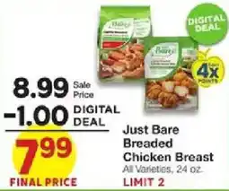United Supermarkets Just Bare Breaded Chicken Breast offer