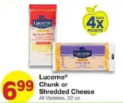 United Supermarkets Lucerne Chunk or Shredded Cheese offer