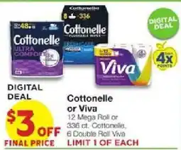 United Supermarkets Cottonelle or Viva offer