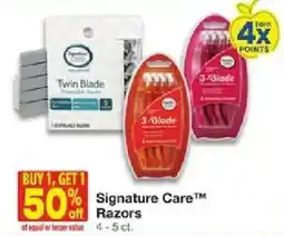 United Supermarkets Signature Careâ„¢ Razors offer