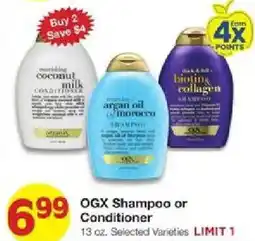 United Supermarkets Ogx Shampoo or Conditioner offer