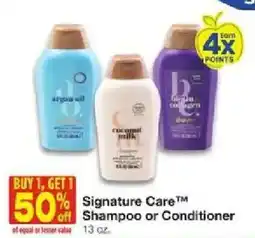 United Supermarkets Signature Care Shampoo or Conditioner offer