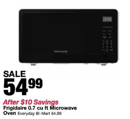 Bi-Mart Frigidaire microwave oven offer