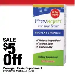 Bi-Mart Prevagen Brain Supplement offer