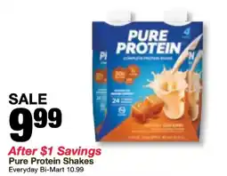 Bi-Mart Pure Protein Shakes offer
