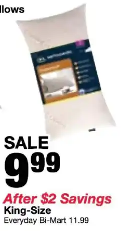 Bi-Mart Everyday Bi-Mart King-Size Pillow offer